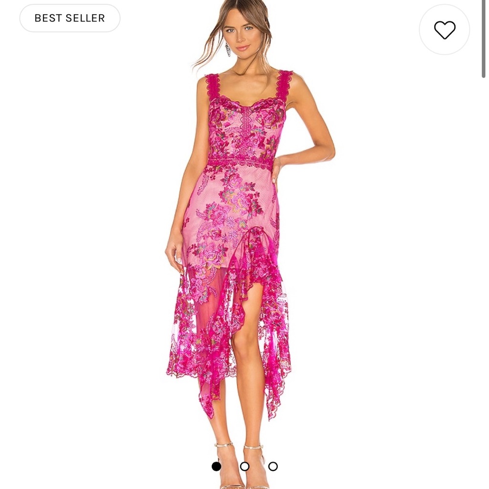 ISO Eva midi dress in fuchsia : Size MEDIUM